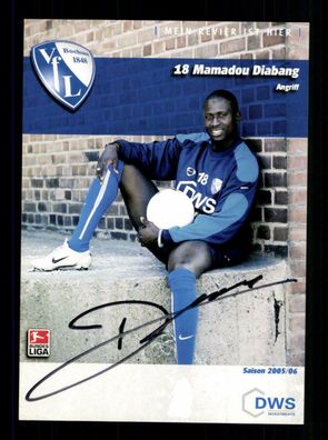 Mamadou Diabang Autogrammkarte VFL Bochum 2005-06 Original Signiert