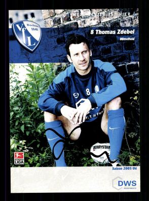 Thomas Zdebel Autogrammkarte VFL Bochum 2005-06 Original Signiert