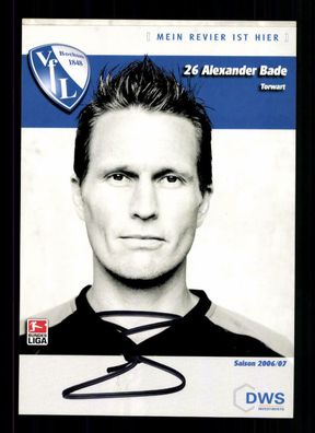 Alexander Bade Autogrammkarte VFL Bochum 2006-07 Original Signiert