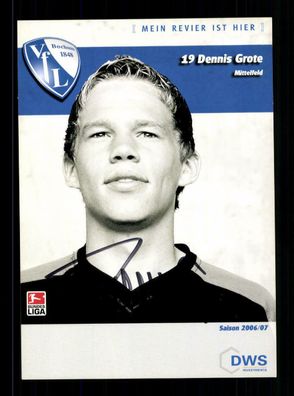 Dennis Grote Autogrammkarte VFL Bochum 2006-07 Original Signiert