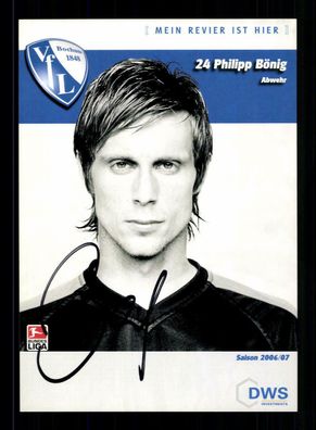 Philipp Bönig Autogrammkarte VFL Bochum 2006-07 Original Signiert