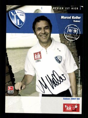Marcel Koller Autogrammkarte VFL Bochum 2007-08 Original Signiert
