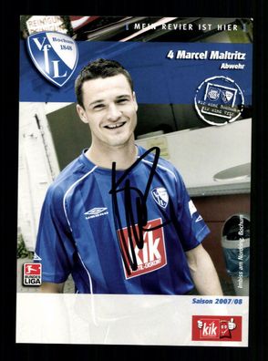 Marcel Maltritz Autogrammkarte VFL Bochum 2007-08 Original Signiert