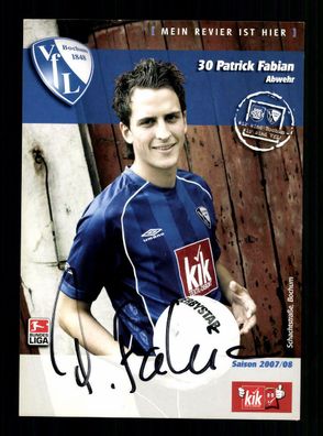 Patrick Fabian Autogrammkarte VFL Bochum 2007-08 Original Signiert