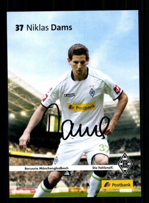 Niklas Dams Autogrammkarte Borussia Mönchengladbach 2012-13 Original