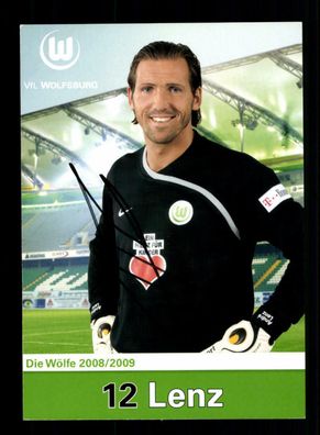 Andre Lenz Autogrammkarte VFL Wolfsburg 2008-09 Original Signiert
