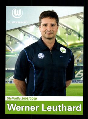 Werner Leuthard Autogrammkarte VFL Wolfsburg 2008-09 Original Signiert