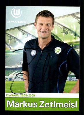Markus Zetlmeisl Autogrammkarte VFL Wolfsburg 2008-09 Original Signiert