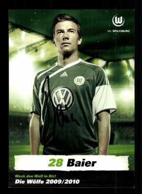 Daniel Baier Autogrammkarte VFL Wolfsburg 2009-10 Original Signiert