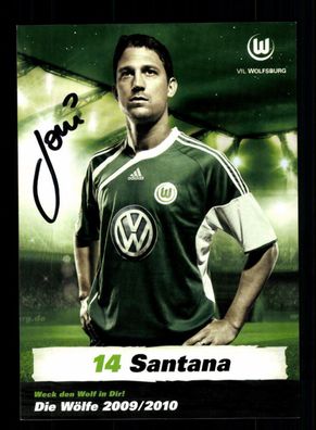 Jonathan Santana Autogrammkarte VFL Wolfsburg 2009-10 Original Signiert