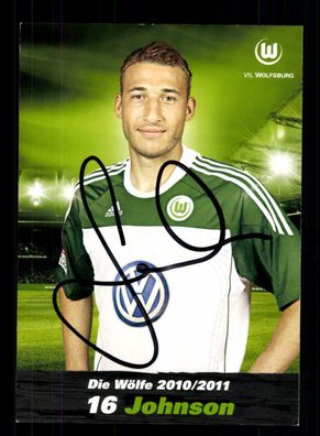 Fabian Johnson Autogrammkarte VFL Wolfsburg 2010-11 Original Signiert