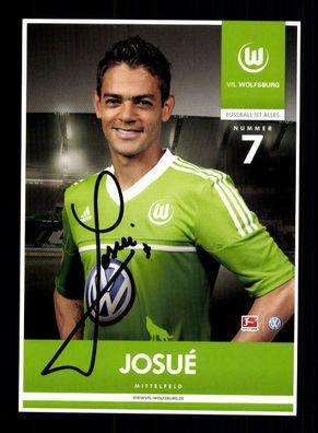 Josue Autogrammkarte VFL Wolfsburg 2012-13 Original Signiert