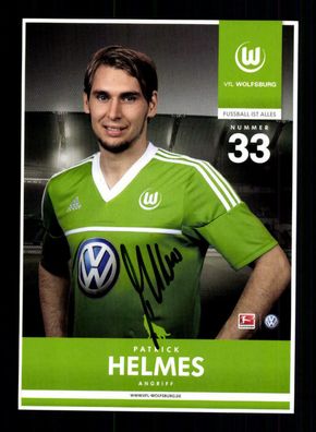 Patrick Helmes Autogrammkarte VFL Wolfsburg 2012-13 Original Signiert