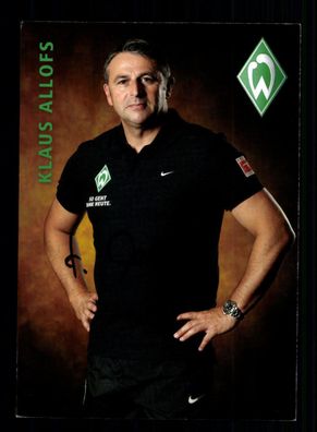Klaus Allofs Autogrammkarte Werder Bremen 2009-10 Original Signiert