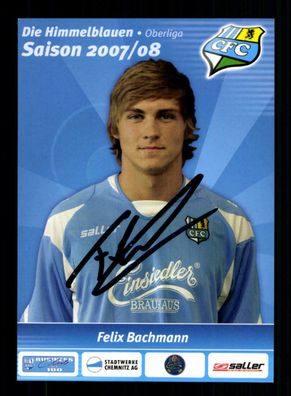 Felix Bachmann Autogrammkarte Chemnitzer FC 2007-08 Original Signiert