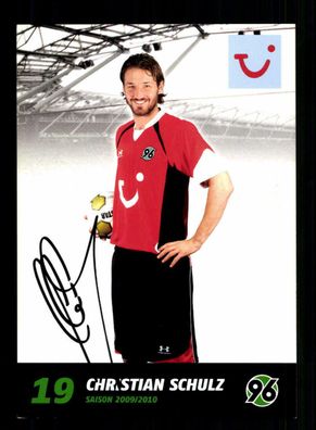 Christian Schulz Autogrammkarte Hannover 96 2009-10 Original Signiert