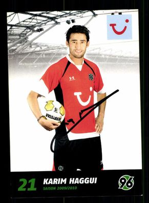 Karim Haggui Autogrammkarte Hannover 96 2009-10 Original Signiert