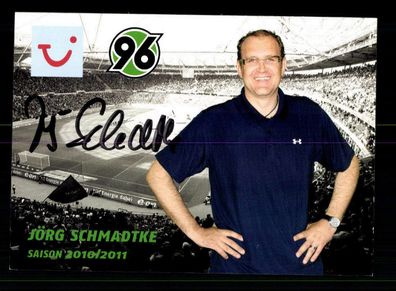Jörg Schmadtke Autogrammkarte Hannover 96 2010-11 Original Signiert