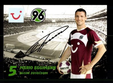 Mario Eggimann Autogrammkarte Hannover 96 2010-11 Original Signiert