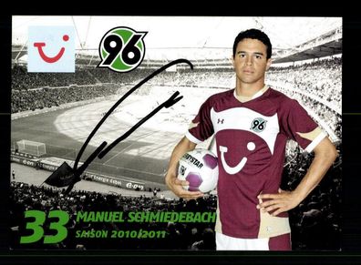 Manuel Schmiedebach Autogrammkarte Hannover 96 2010-11 Original Signiert