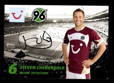 Steven Cherundolo Autogrammkarte Hannover 96 2010-11 Original Signiert