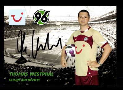Thomas Westphal Autogrammkarte Hannover 96 2010-11 Original Signiert