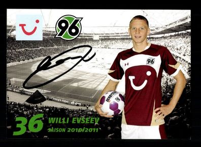 Willi Evseev Autogrammkarte Hannover 96 2010-11 Original Signiert