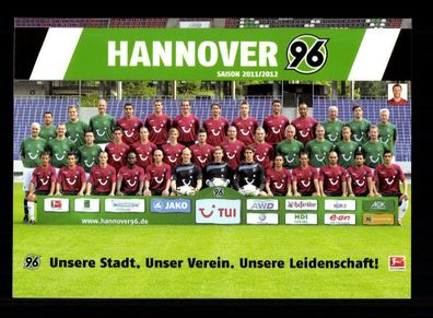 Original Mannschaftskarte Hannover 96 2011-12