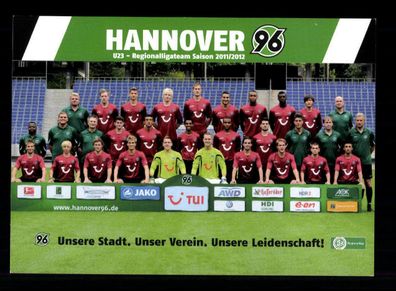 Original Mannschaftskarte Hannover 96 2011-12 + 2