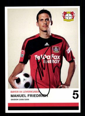 Manuel Friedrich Autogrammkarte Bayer Leverkusen 2008-09 1. Karte Original