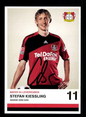 Stefan Kiessling Autogrammkarte Bayer Leverkusen 2008-09 1. Karte Original