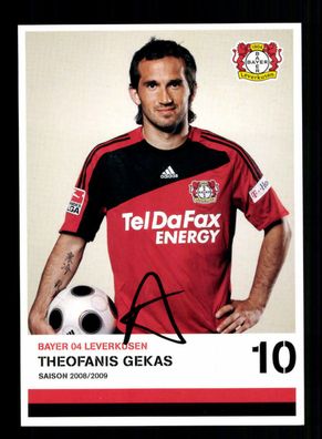 Theofanis Gekas Autogrammkarte Bayer Leverkusen 2008-09 1. Karte Original