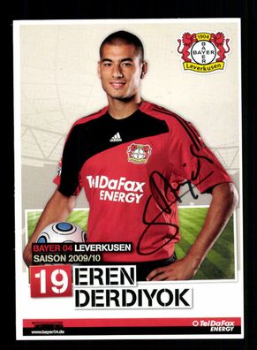 Eren Derdiyok Autogrammkarte Bayer Leverkusen 2009-10 Original Signiert