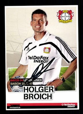 Holger Broich Autogrammkarte Bayer Leverkusen 2009-10 Original Signiert