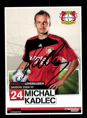 Michal Kadlec Autogrammkarte Bayer Leverkusen 2009-10 Original Signiert