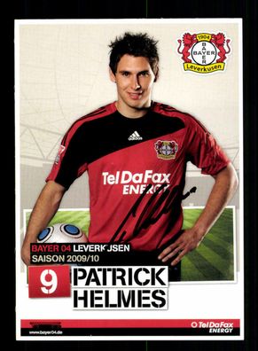 Patrick Helmes Autogrammkarte Bayer Leverkusen 2009-10 Original Signiert