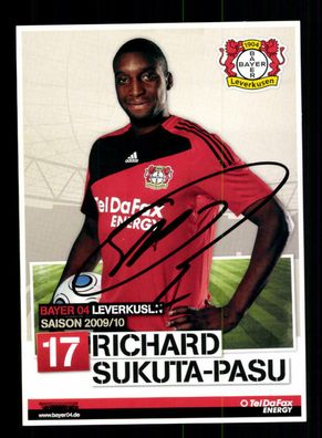 Richard Suktuta Pasu Autogrammkarte Bayer Leverkusen 2009-10 Original Signiert