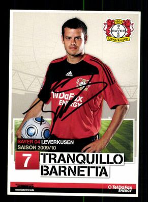 Tranquillo Barnetta Autogrammkarte Bayer Leverkusen 2009-10 Original Signiert