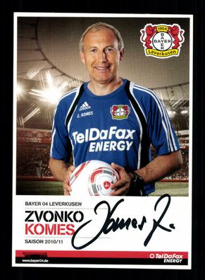 Zvonko Komes Autogrammkarte Bayer Leverkusen 2010-11 Original Signiert