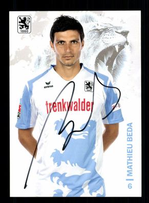 Mathieu Beda Autogrammkarte TSV 1860 München 2008-09 Original Signiert