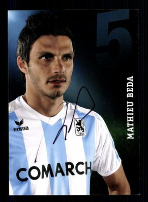 Mathieu Beda Autogrammkarte TSV 1860 München 2010-11 Original Signiert