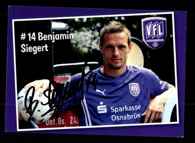 Benjamin Siegert Autogrammkarte VFL Osnabrück 2009-10 Original Signiert