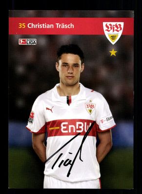 Christian Träsch Autogrammkarte VfB Stuttgart 2008-09 Original Signiert