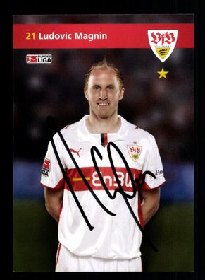 Ludovic Magnin Autogrammkarte VfB Stuttgart 2008-09 Original Signiert