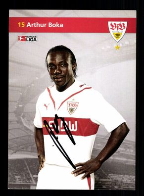 Arthur Boka Autogrammkarte VfB Stuttgart 2009-10 Original Signiert