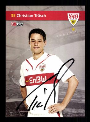 Christian Träsch Autogrammkarte VfB Stuttgart 2009-10 Original Signiert