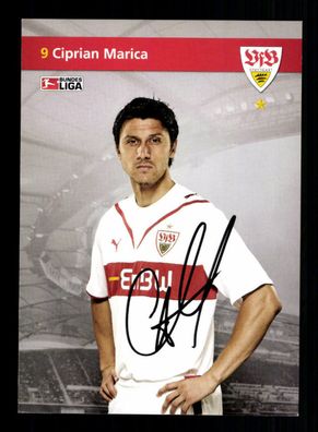 Ciprian Marica Autogrammkarte VfB Stuttgart 2009-10 Original Signiert
