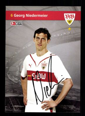 Georg Niedermeier Autogrammkarte VfB Stuttgart 2009-10 Original Signiert