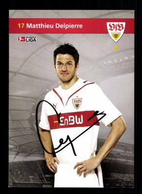 Matthieu Delpierre Autogrammkarte VfB Stuttgart 2009-10 Original Signiert
