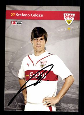 Stefano Celozzi Autogrammkarte VfB Stuttgart 2009-10 Original Signiert